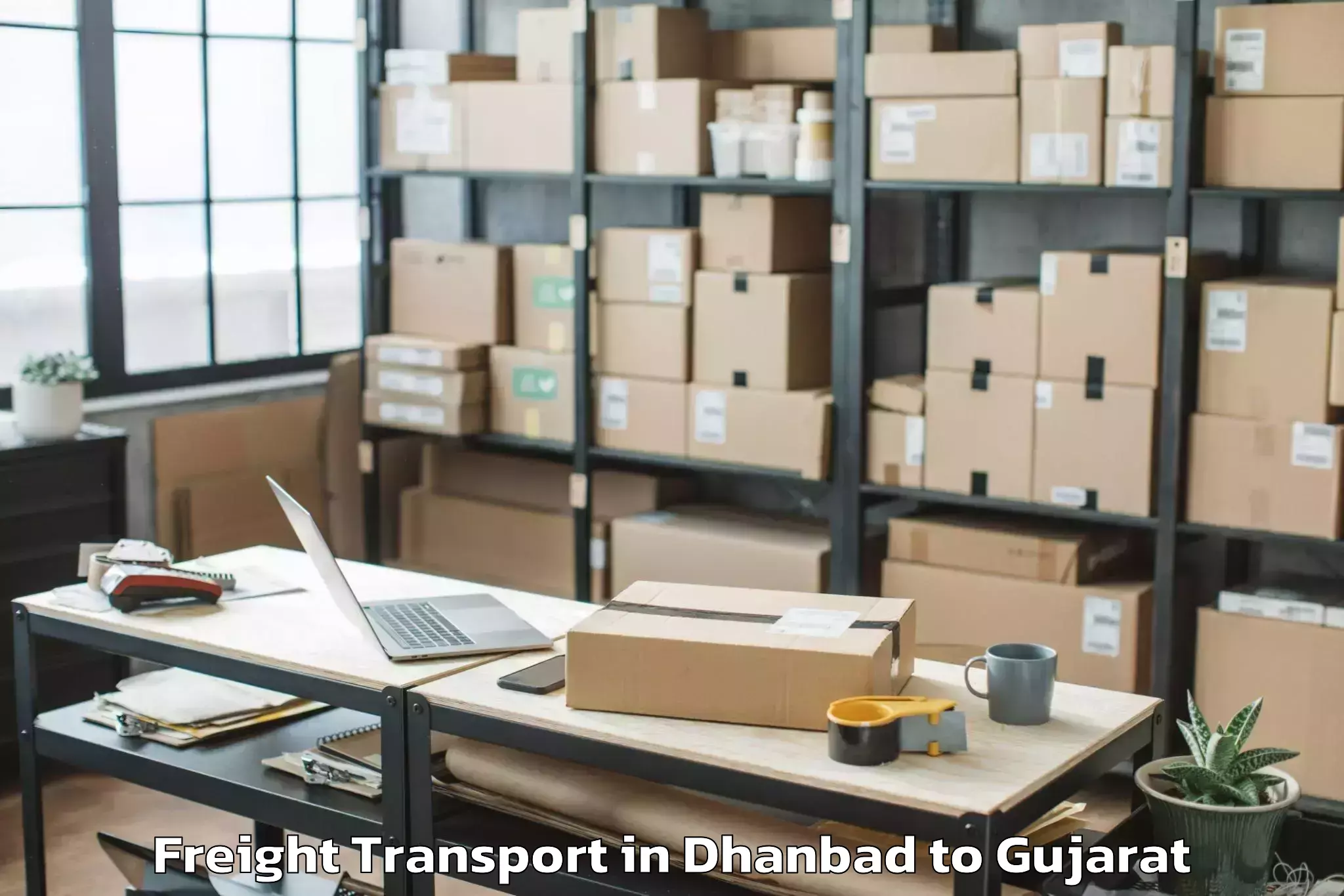 Easy Dhanbad to Shilaj Freight Transport Booking